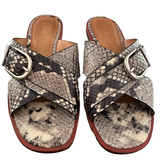 Joie Snake Print Sandals - Picture 1 of 5